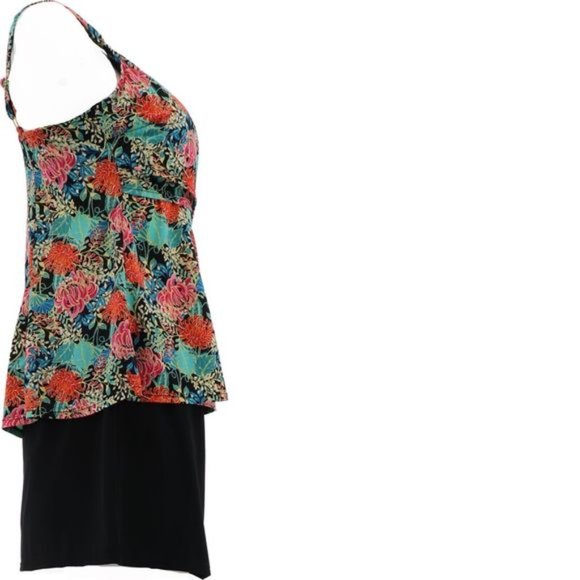 Fit 4 U Size 12 Wide Strap Tankini Top and Shorts NEW - Picture 2 of 3